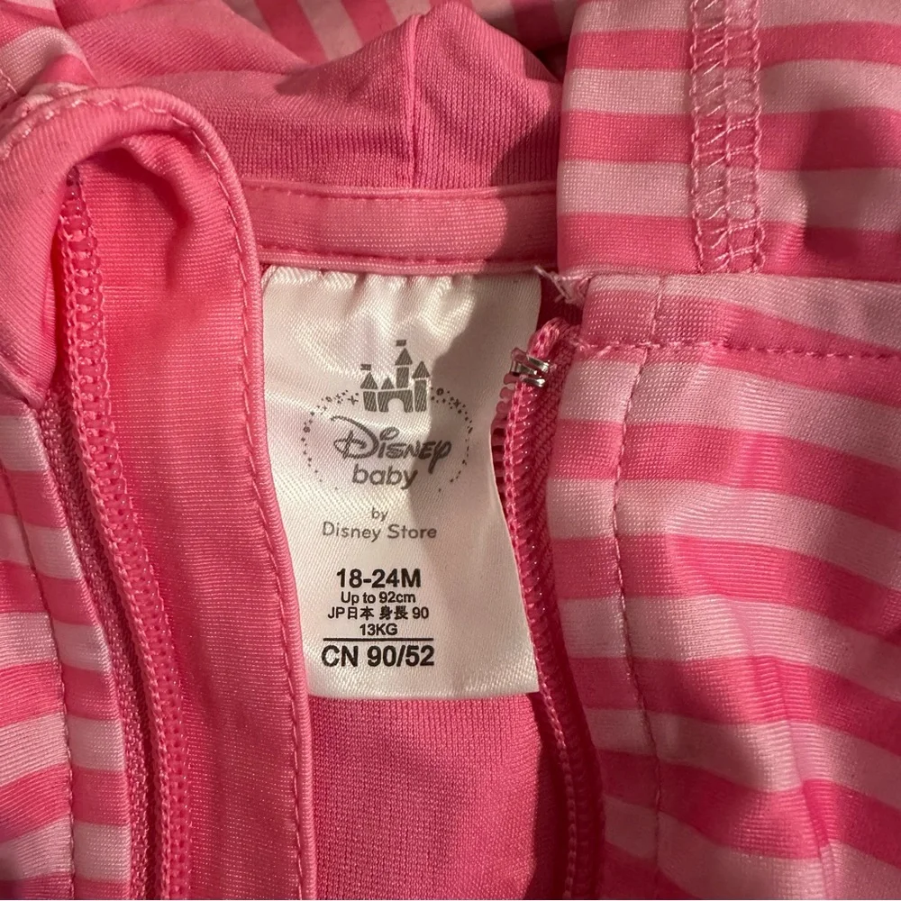 Minnie Mouse Swim Sunsuit Toddler Disney Store 50+ UPF Full body Suit w/ Hood